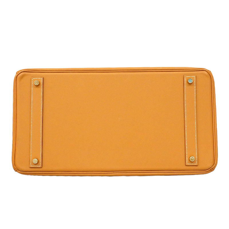 【6hd4249】エルメス ハンドバッグ バーキン40 クシュベル ナチュラル ゴールド金具 □J刻印【中古】レディース