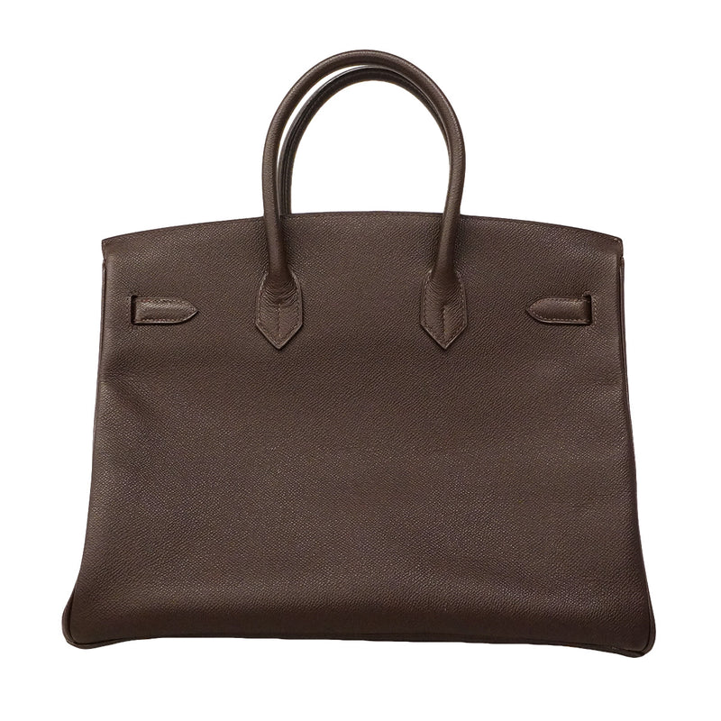 【6hd4250】エルメス ハンドバッグ バーキン35 ヴォーエプソン マカサー ゴールド金具 □H刻印【中古】レディース