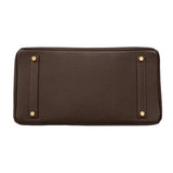 【6hd4250】エルメス ハンドバッグ バーキン35 ヴォーエプソン マカサー ゴールド金具 □H刻印【中古】レディース