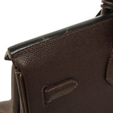 【6hd4250】エルメス ハンドバッグ バーキン35 ヴォーエプソン マカサー ゴールド金具 □H刻印【中古】レディース