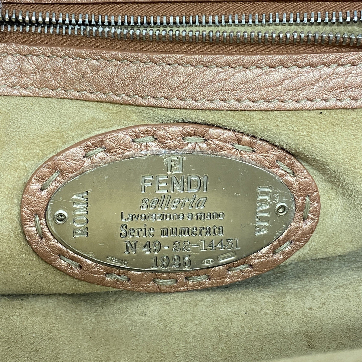 【6hd4263】フェンディ ハンドバッグ セレリア レザー ピンク シルバー金具【中古】レディース