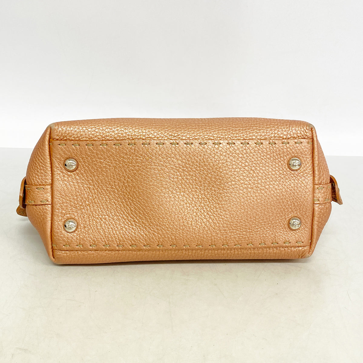 【6hd4263】フェンディ ハンドバッグ セレリア レザー ピンク シルバー金具【中古】レディース