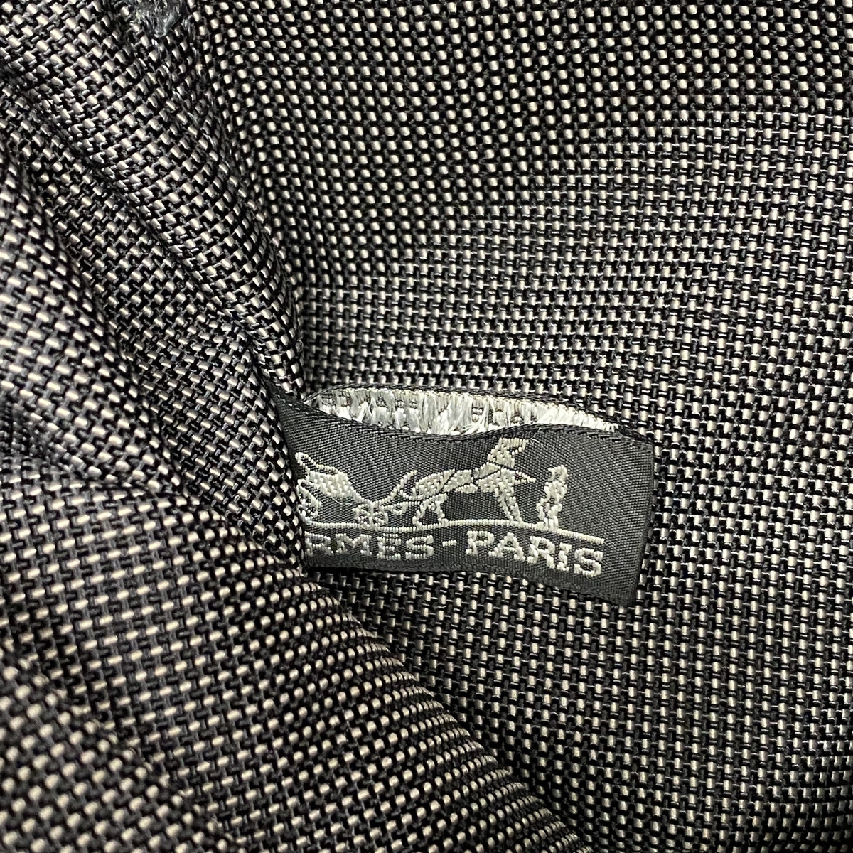 【6hd4265】エルメス ショルダーバッグ エールラインバサスPM ナイロン グレー シルバー金具【中古】レディース