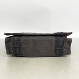 【6hd4265】エルメス ショルダーバッグ エールラインバサスPM ナイロン グレー シルバー金具【中古】レディース