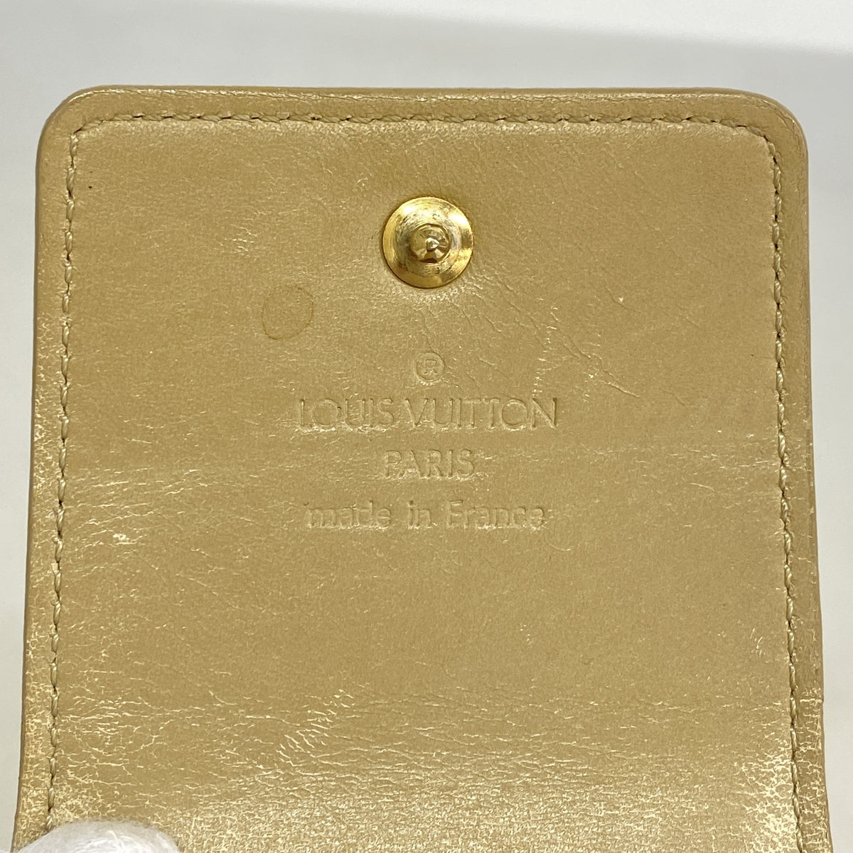 【6hd4270】ルイヴィトン ショルダーバッグ ヴェルニ グリーン M91048 ベージュ【中古】レディース