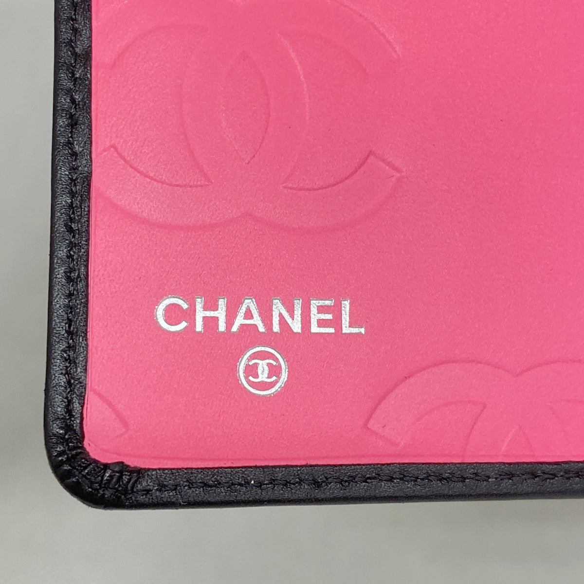 【6hd4282】シャネル 財布 カンボン ラムスキン ブラック シルバー金具【中古】レディース
