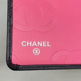【6hd4282】シャネル 財布 カンボン ラムスキン ブラック シルバー金具【中古】レディース