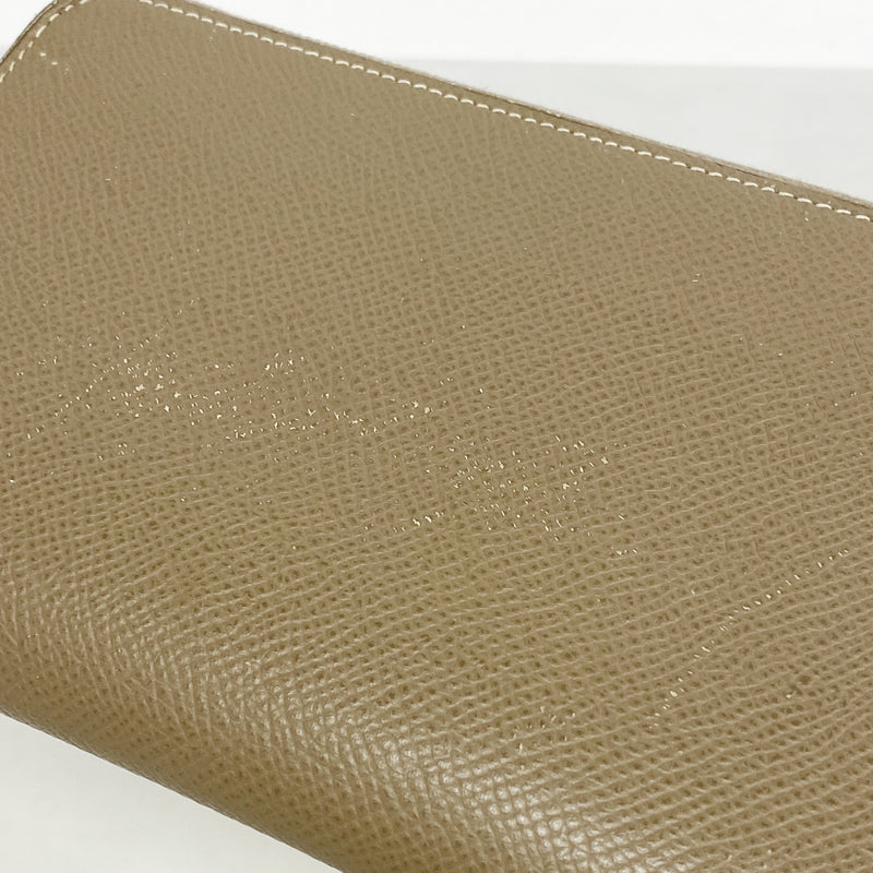 【6hd4294】エルメス 長財布 アザップロングシルクイン ヴォーエプソン エトゥープ シルバー金具 C刻印【中古】メンズ レディース ユニセックス