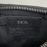 【6hd4295】クリスチャンディオール コインケース レザー ブラック シルバー金具【中古】メンズ
