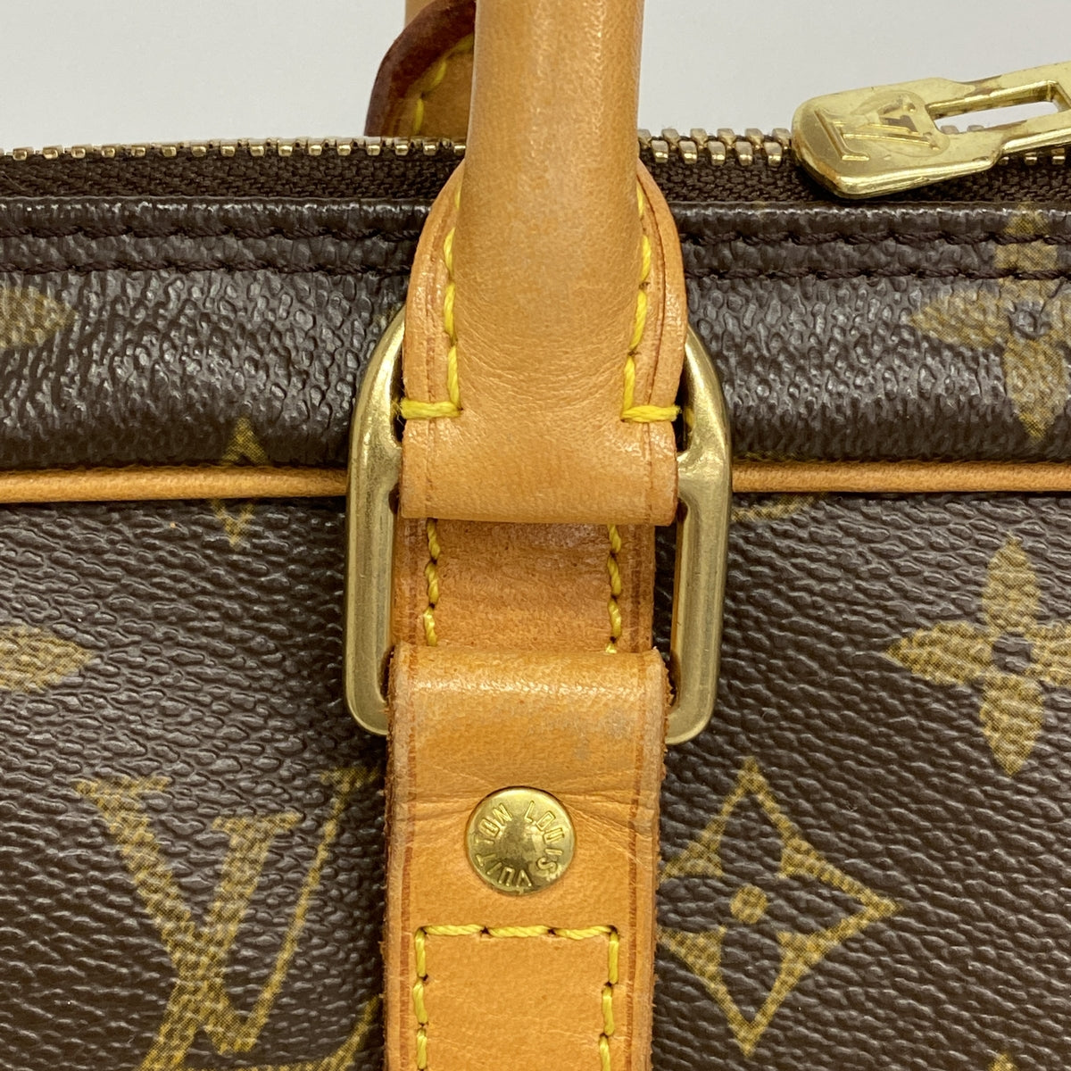 【6hd4297】ルイヴィトン ブリーフケース モノグラム ポルトドキュマンヴォワヤージュ M53361 ブラウン【中古】メンズ