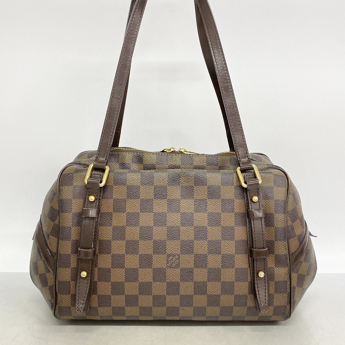 【6hd4317】ルイヴィトン ショルダーバッグ ダミエ リヴィントンGM N41158 ブラウン エベヌ【中古】レディース