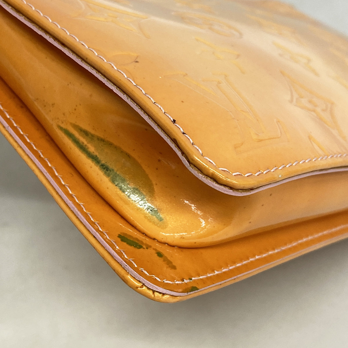 【6hd4325】ルイヴィトン ポーチ ヴェルニ レキシントン M91310 ローズ【中古】レディース