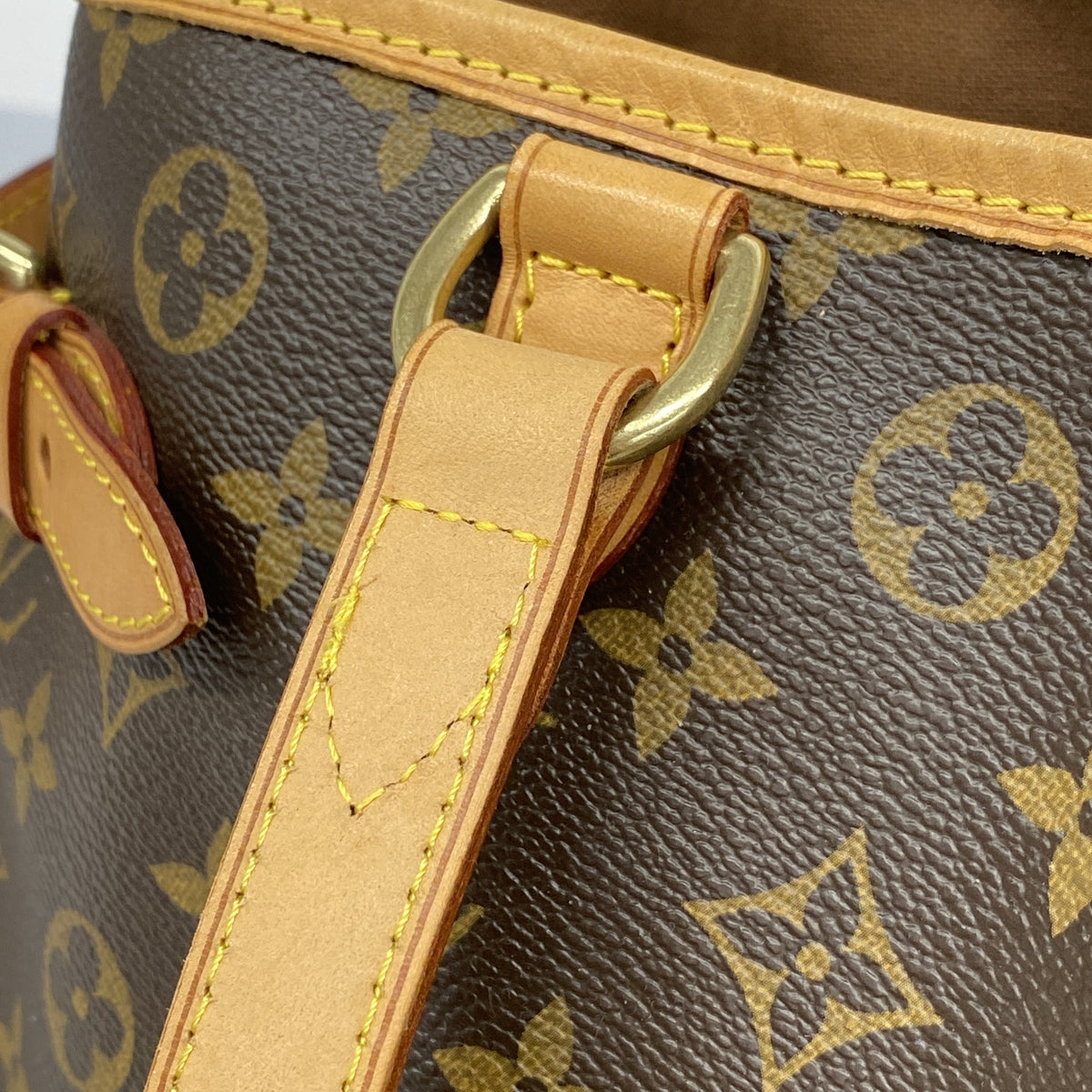 【6hd4332】ルイヴィトン トートバッグ モノグラム バティニョールオリゾンタル M51154 ブラウン【中古】レディース