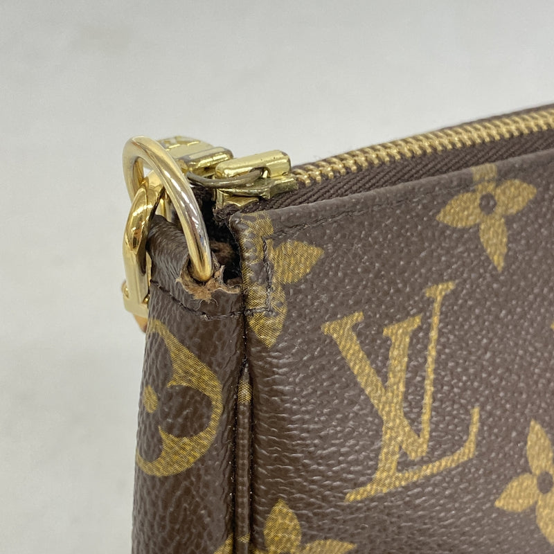 【6hd4345】ルイヴィトン ポーチ モノグラム ポシェットアクセソワール M51980 ブラウン【中古】レディース