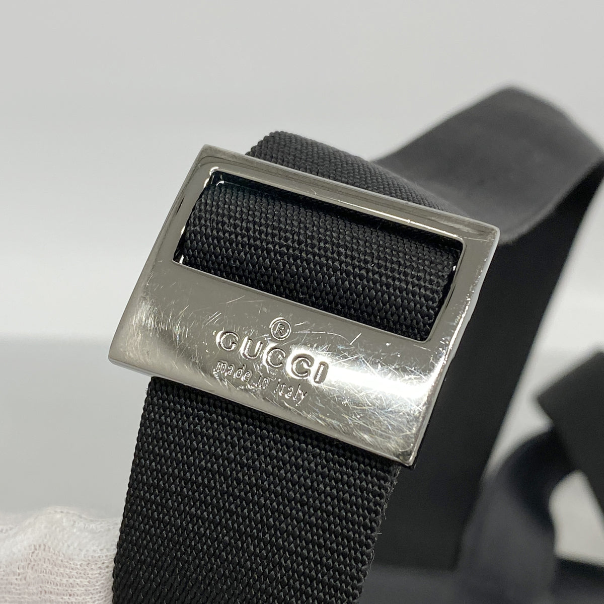 【6hd4366-k】グッチ リュック・デイパック 003 023 キャンバス ブラック シルバー金具【中古】レディース