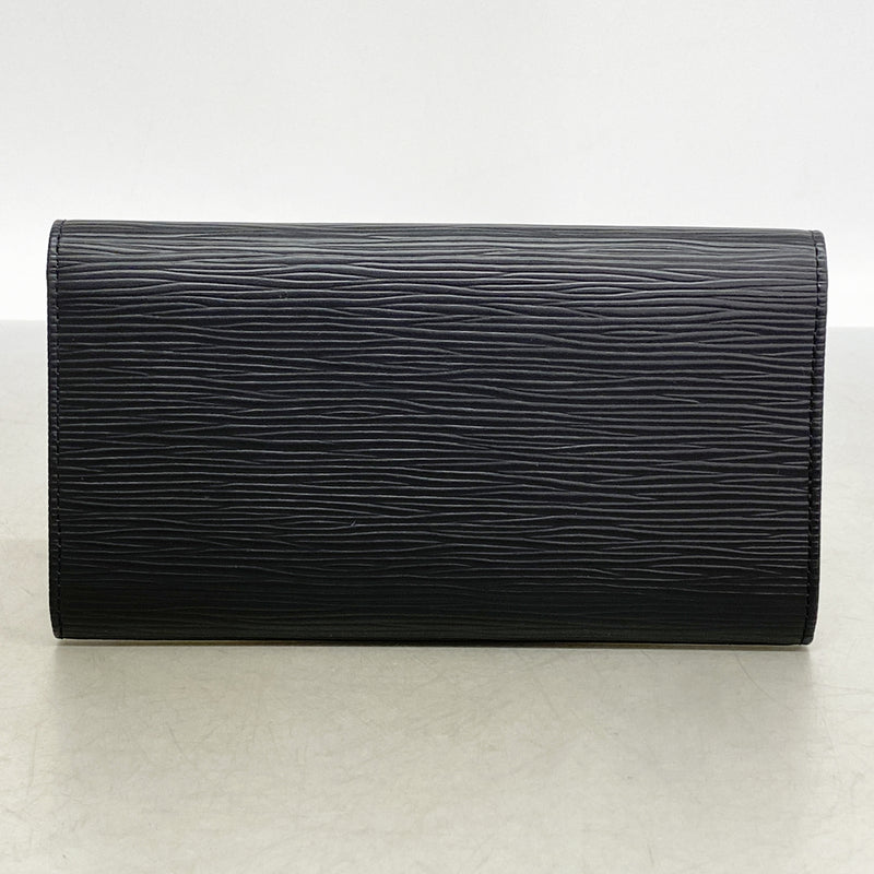 【6hd4372-k】ルイヴィトン 長財布 エピ ポシェットポルトモネクレディ M63572 ノワール【中古】レディース