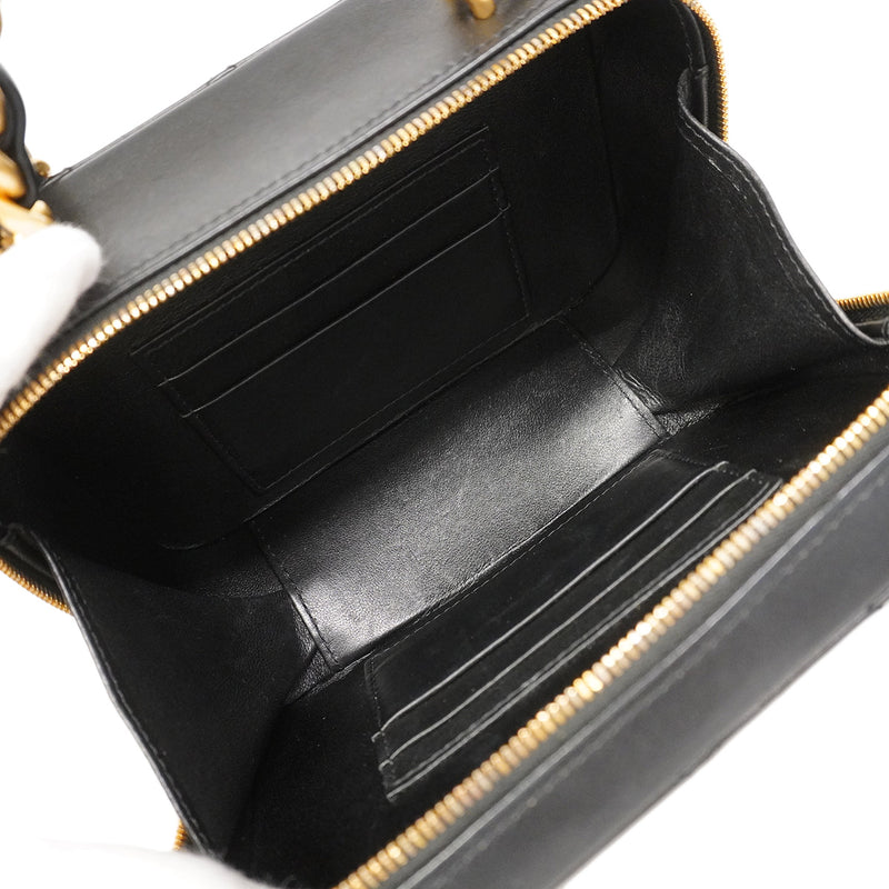 【6hd4377】シャネル ハンドバッグ マトラッセ チェーンショルダー ラムスキン ブラック ゴールド金具 2wayバック【中古】レディース