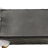 【6hd4377】シャネル ハンドバッグ マトラッセ チェーンショルダー ラムスキン ブラック ゴールド金具 2wayバック【中古】レディース