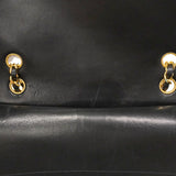 【6hd4379】シャネル ショルダーバッグ マトラッセ Wフラップ Wチェーン ラムスキン ブラック ゴールド金具【中古】レディース