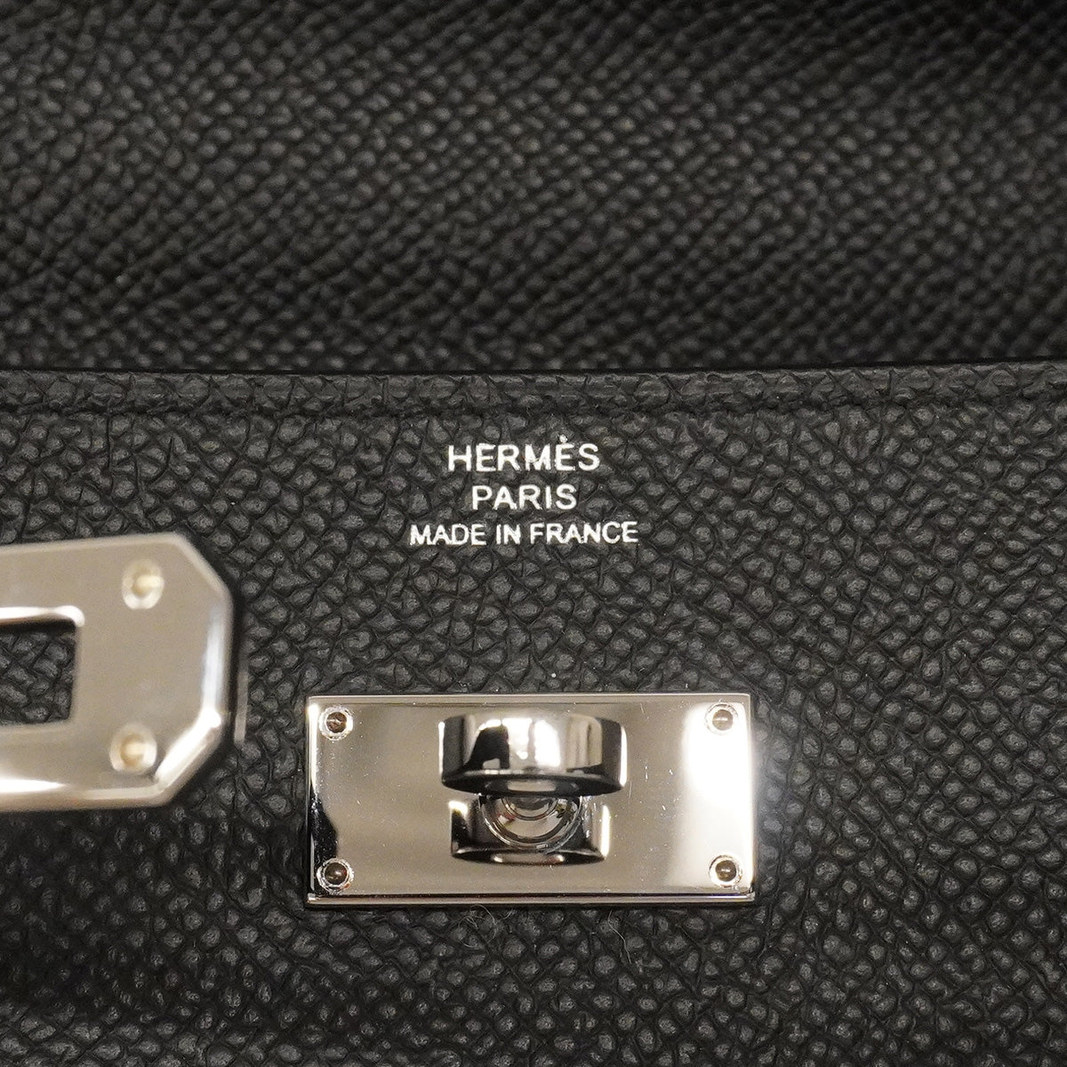 【6hd4385】エルメス ショルダーウォレット ケリートゥーゴー ヴォーエプソン ブラック シルバー金具 K刻印【中古】レディース