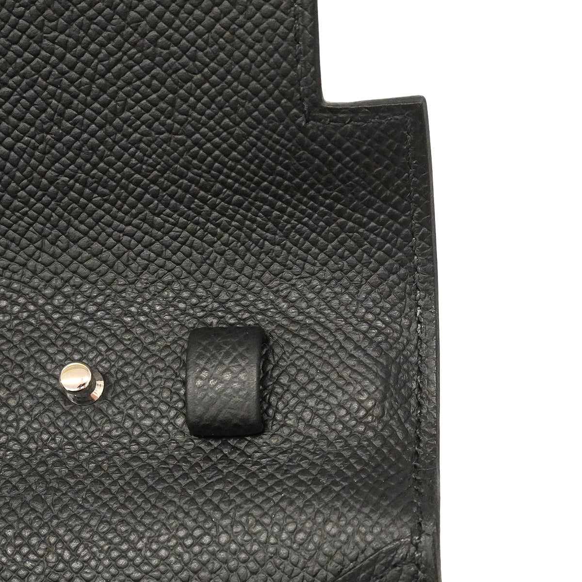 【6hd4385】エルメス ショルダーウォレット ケリートゥーゴー ヴォーエプソン ブラック シルバー金具 K刻印【中古】レディース