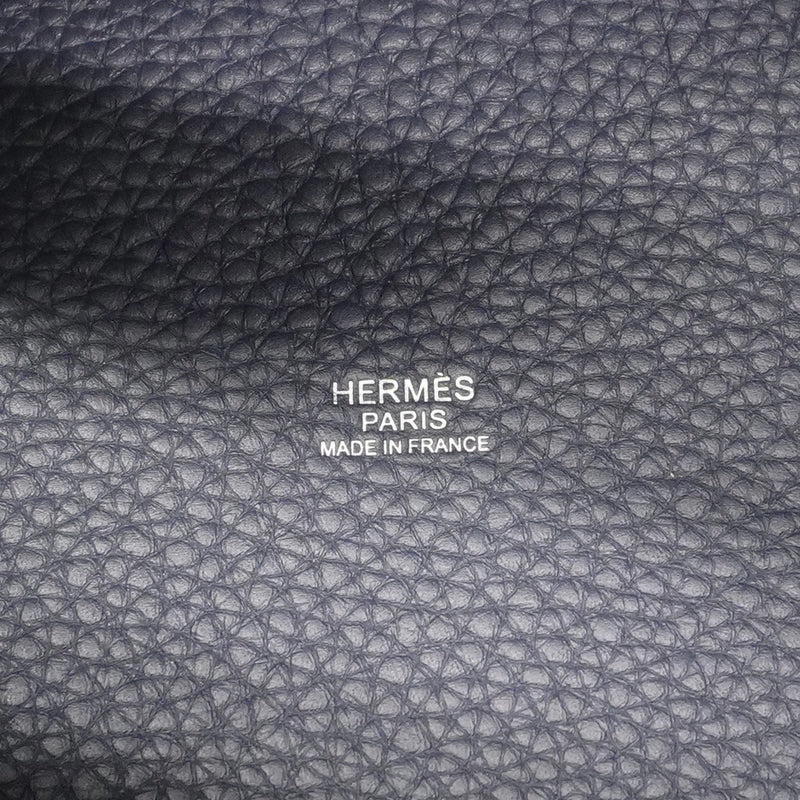 【6hd4389】エルメス ハンドバッグ ピコタンロックPM トリヨンクレマンス ブルーアンクル シルバー金具 K刻印【中古】レディース