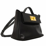 【6hd4390】エルメス ハンドバッグ サックヴァンキャトル21 スイフト ブラック ゴールド金具 W刻印 2wayバック【中古】レディース