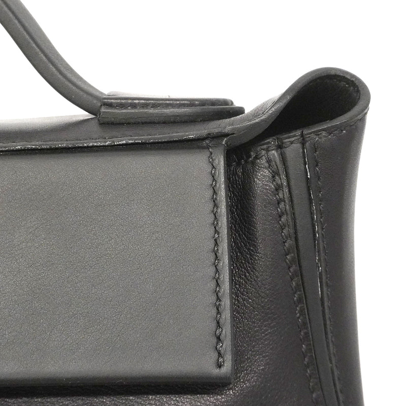 【6hd4390】エルメス ハンドバッグ サックヴァンキャトル21 スイフト ブラック ゴールド金具 W刻印 2wayバック【中古】レディース