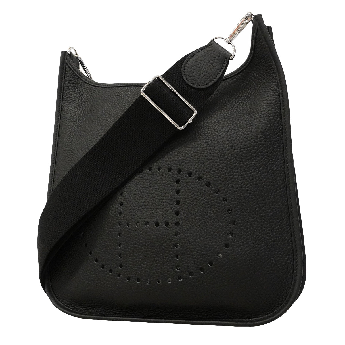 【6hd4391】エルメス ショルダーバッグ エヴリン3PM トリヨンクレマンス ブラック シルバー金具 K刻印【中古】レディース