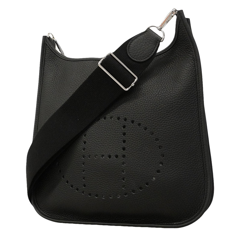 【6hd4391】エルメス ショルダーバッグ エヴリン3PM トリヨンクレマンス ブラック シルバー金具 K刻印【中古】レディース