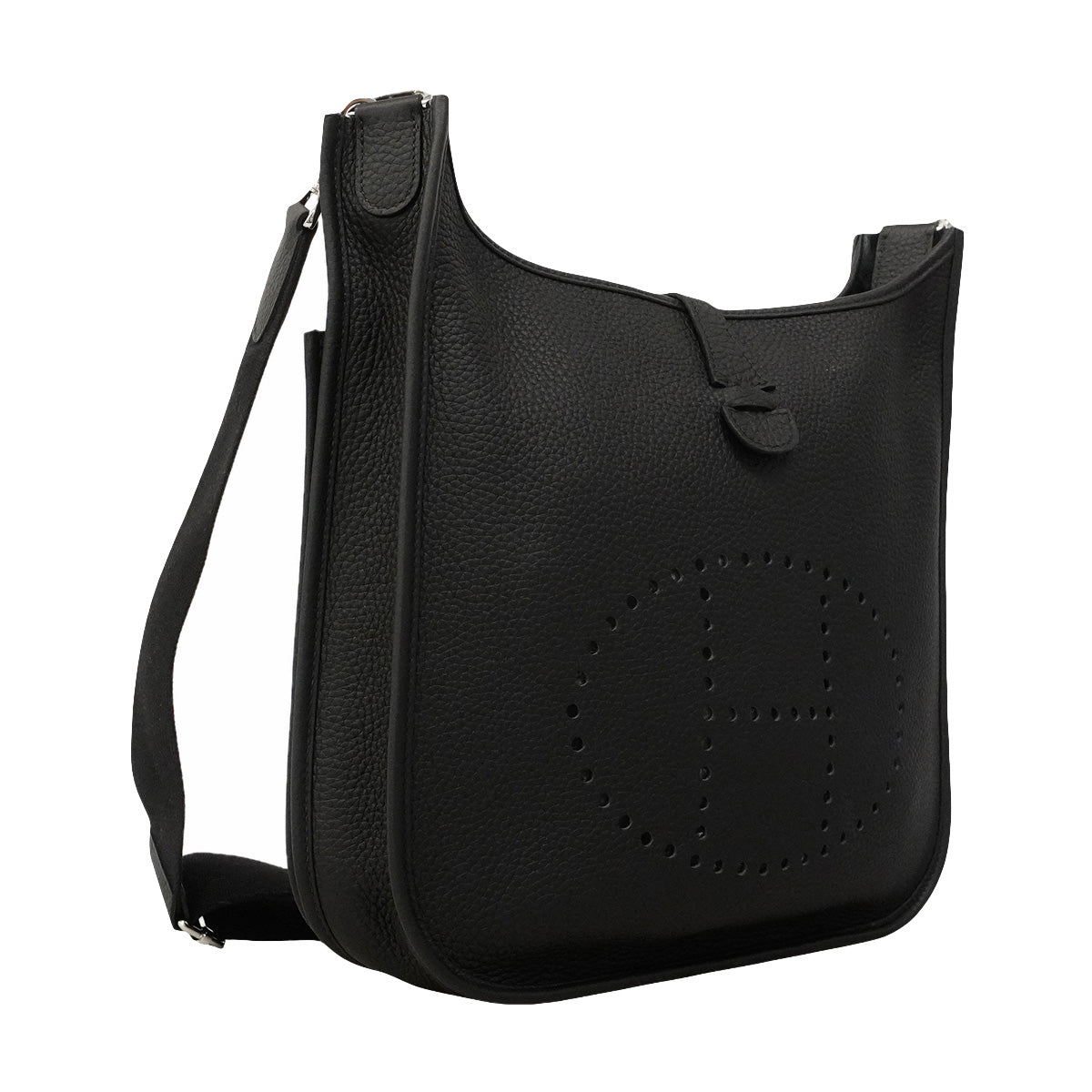 【6hd4391】エルメス ショルダーバッグ エヴリン3PM トリヨンクレマンス ブラック シルバー金具 K刻印【中古】レディース