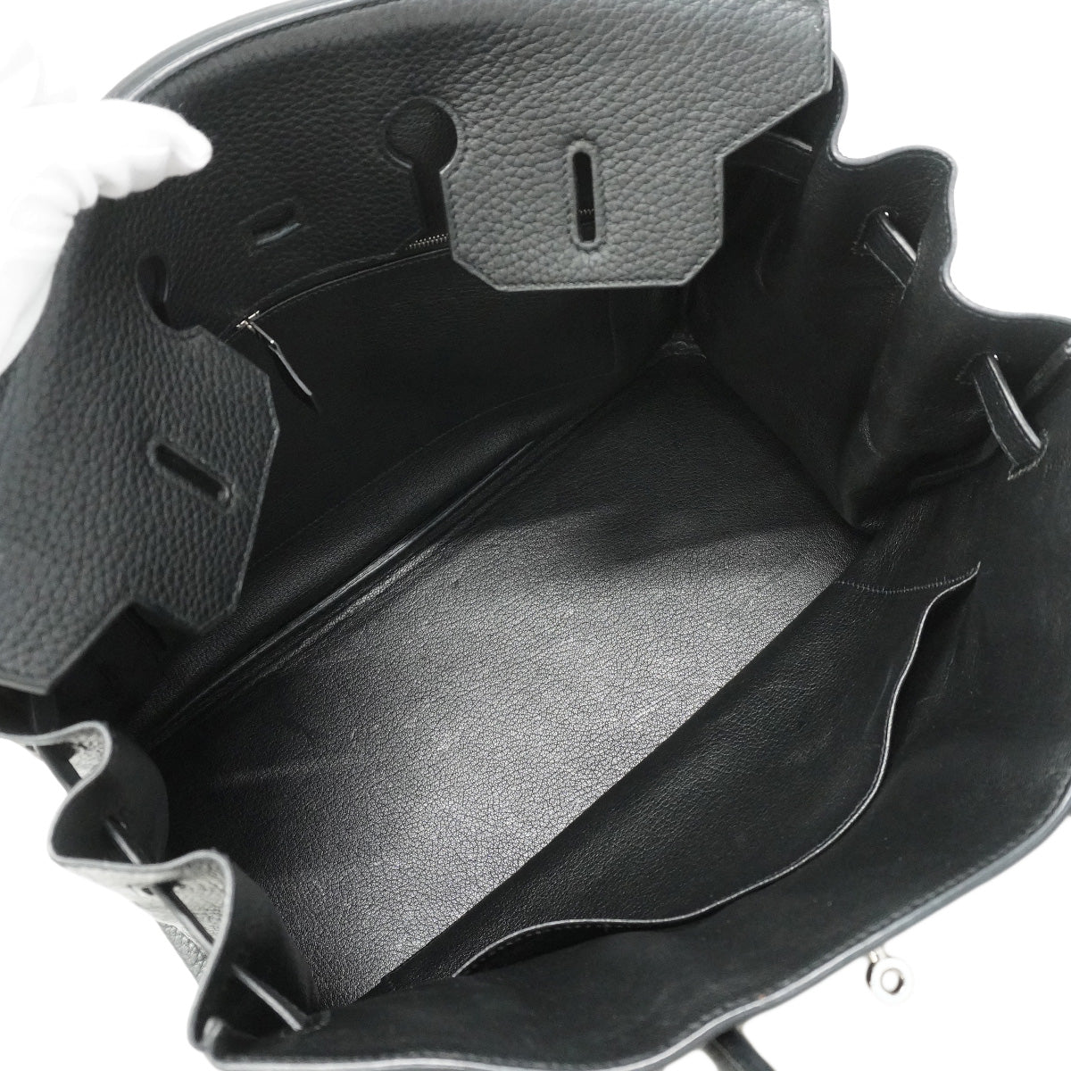 【6hd4395】エルメス ハンドバッグ バーキン35 トゴ ブラック シルバー金具 □L刻印【中古】レディース