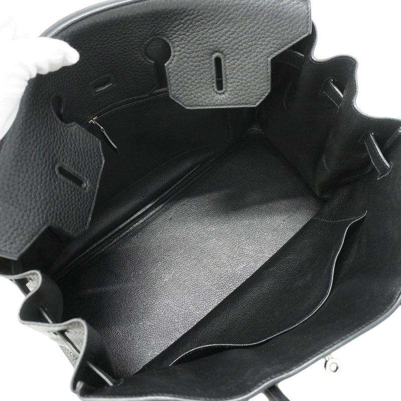 【6hd4395】エルメス ハンドバッグ バーキン35 トゴ ブラック シルバー金具 □L刻印【中古】レディース