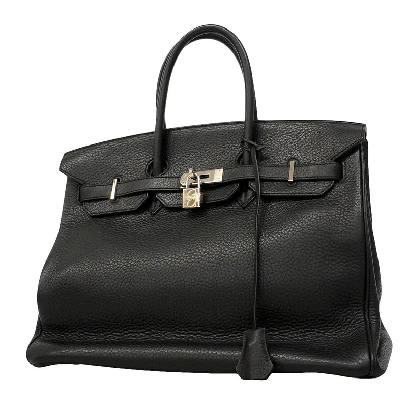 【6hd4395】エルメス ハンドバッグ バーキン35 トゴ ブラック シルバー金具 □L刻印【中古】レディース