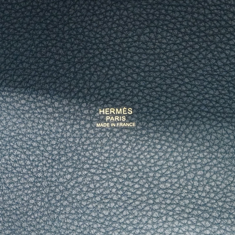 【6hd4400】エルメス ハンドバッグ ピコタンロックMM トリヨンクレマンス ヴェールシプレス ゴールド金具 Y刻印【中古】レディース