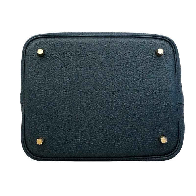 【6hd4400】エルメス ハンドバッグ ピコタンロックMM トリヨンクレマンス ヴェールシプレス ゴールド金具 Y刻印【中古】レディース
