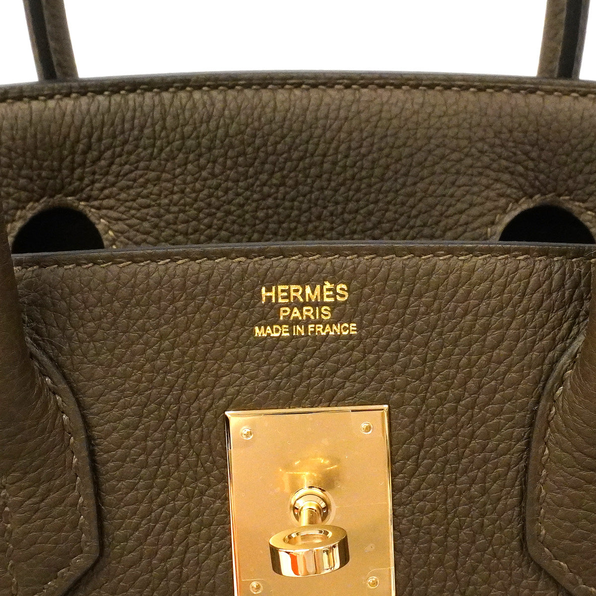 【6hd4402-g】エルメス ハンドバッグ バーキン30 トゴ ヴェールロデン ゴールド金具 G刻印【中古】レディース