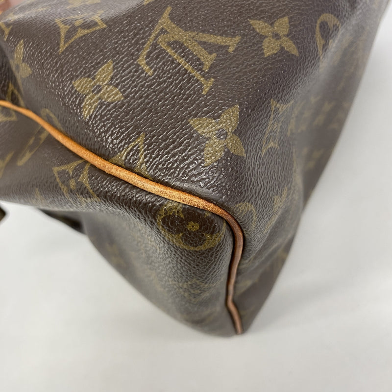 【6he4433】ルイヴィトン ハンドバッグ モノグラム スピーディ30 M41108 ブラウン【中古】レディース