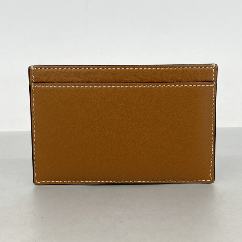 【6he4444】セリーヌ カードケース トリオンフ レザー ブラウン【中古】メンズ レディース ユニセックス