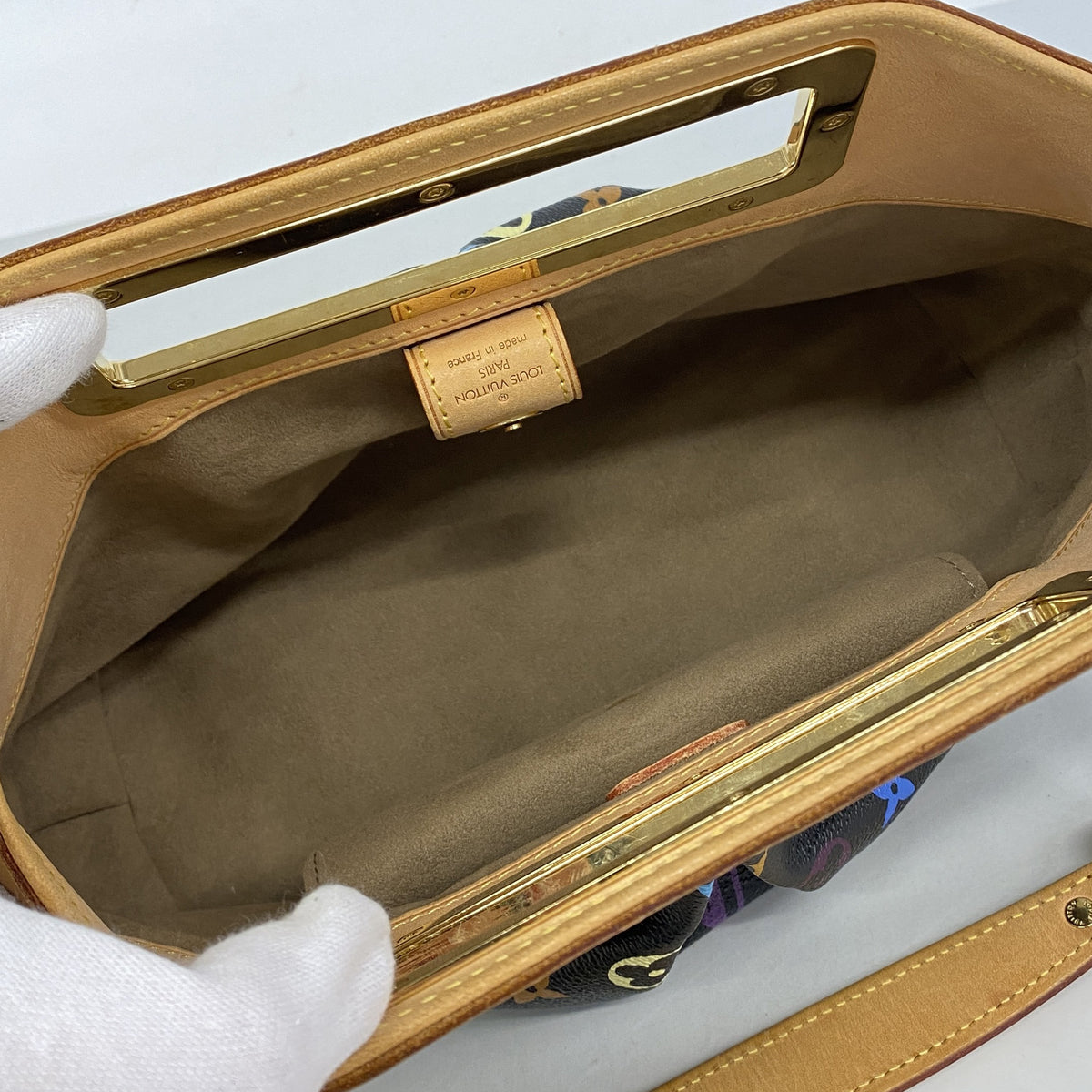 【6he4449-k】ルイヴィトン ハンドバッグ モノグラム・マルチカラー ジュディPM M40258 ノワール 2wayバック【中古】レディース