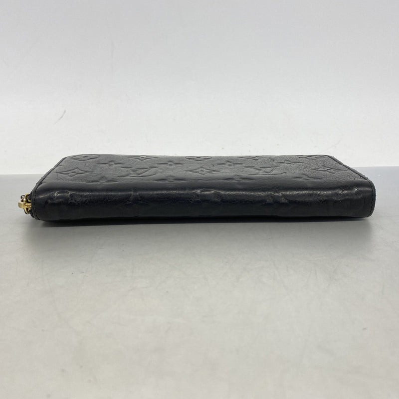 【6he4452-k】ルイヴィトン 長財布 モノグラム・アンプラント ポルトフォイユクレマンス M60171 ノワール【中古】レディース