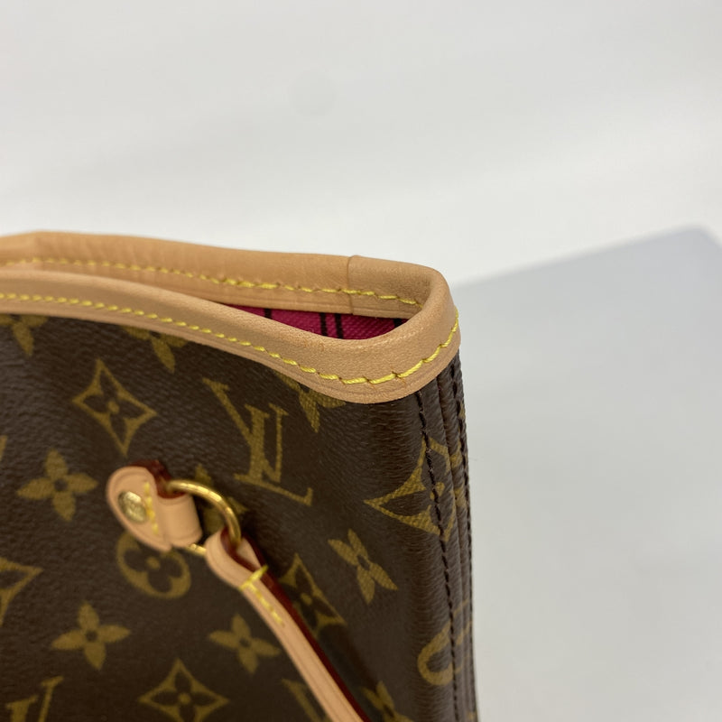 【6he4459】ルイヴィトン トートバッグ モノグラム ネヴァーフルMM M41178 ピヴォワンヌ【中古】レディース