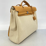 【6he4460】エルメス ハンドバッグ エールバッグMM トワルGM ナチュラル シルバー金具 □G刻印 2wayバッグ【中古】レディース