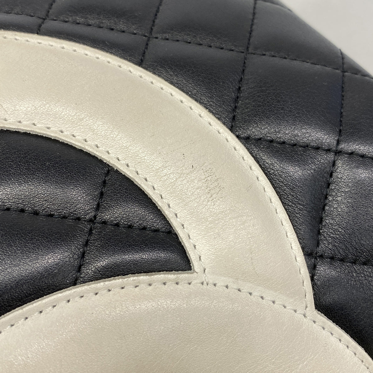 【6he4461】シャネル トートバッグ カンボン ラムスキン ブラック シルバー金具【中古】レディース