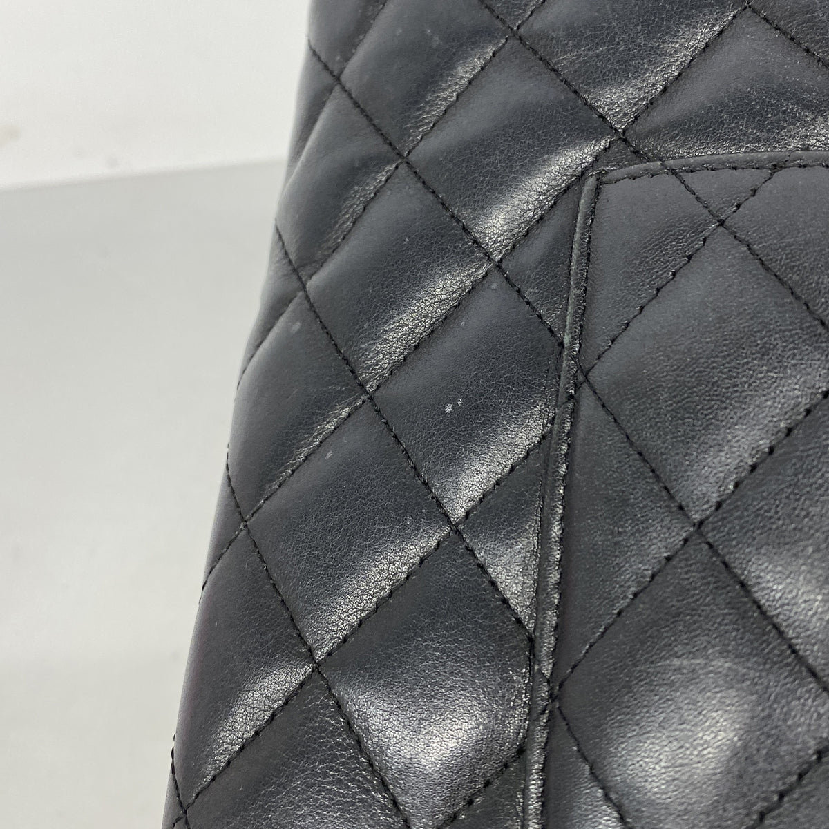 【6he4461】シャネル トートバッグ カンボン ラムスキン ブラック シルバー金具【中古】レディース