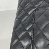 【6he4461】シャネル トートバッグ カンボン ラムスキン ブラック シルバー金具【中古】レディース