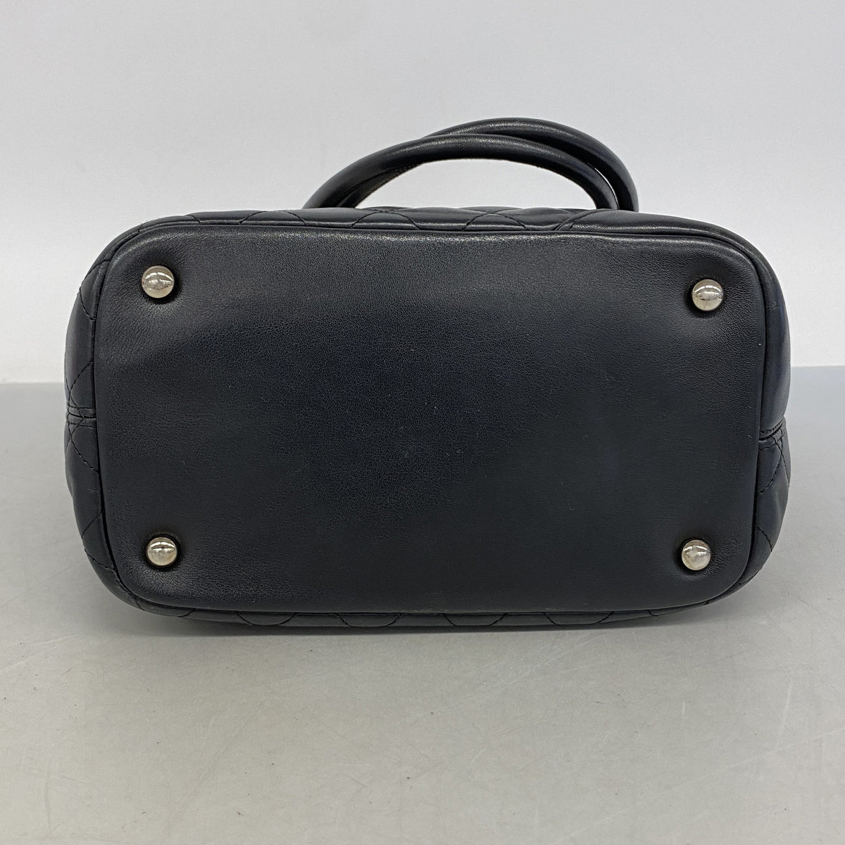 【6he4461】シャネル トートバッグ カンボン ラムスキン ブラック シルバー金具【中古】レディース