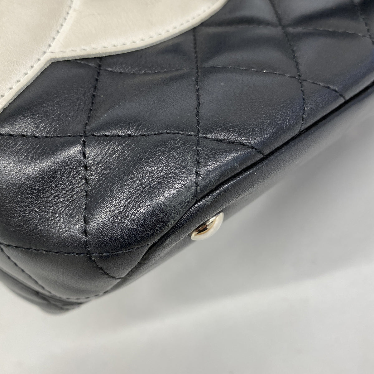 【6he4461】シャネル トートバッグ カンボン ラムスキン ブラック シルバー金具【中古】レディース