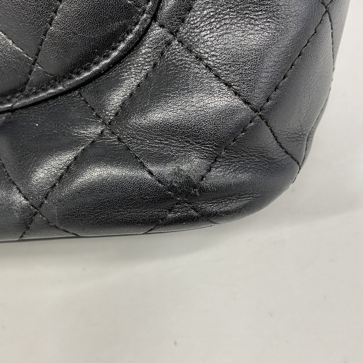 【6he4461】シャネル トートバッグ カンボン ラムスキン ブラック シルバー金具【中古】レディース