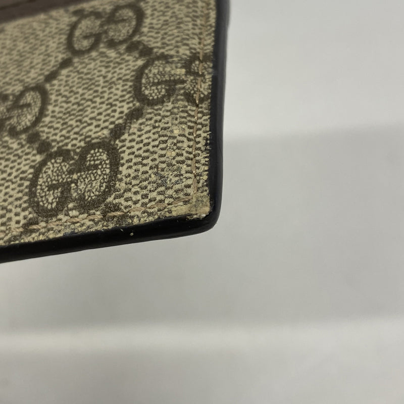 【6he4464】グッチ カードケース オフィディア 523159 PVC ブラウン ゴールド金具【中古】レディース